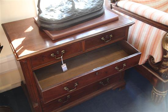 A George III mahogany chest, W.3ft 2in. D.1ft 10in. H.2ft 7in.